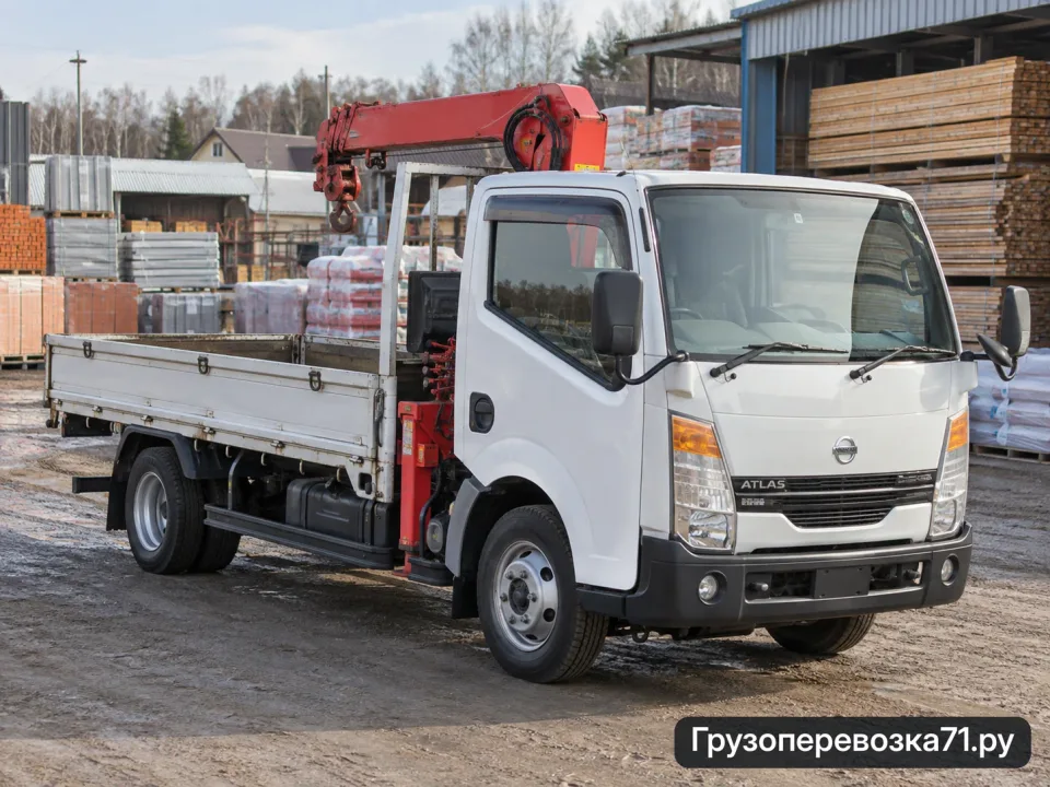 Nissan Atlas с КМУ · Манипулятор · 4 т — перевозчик Владислав, Тула